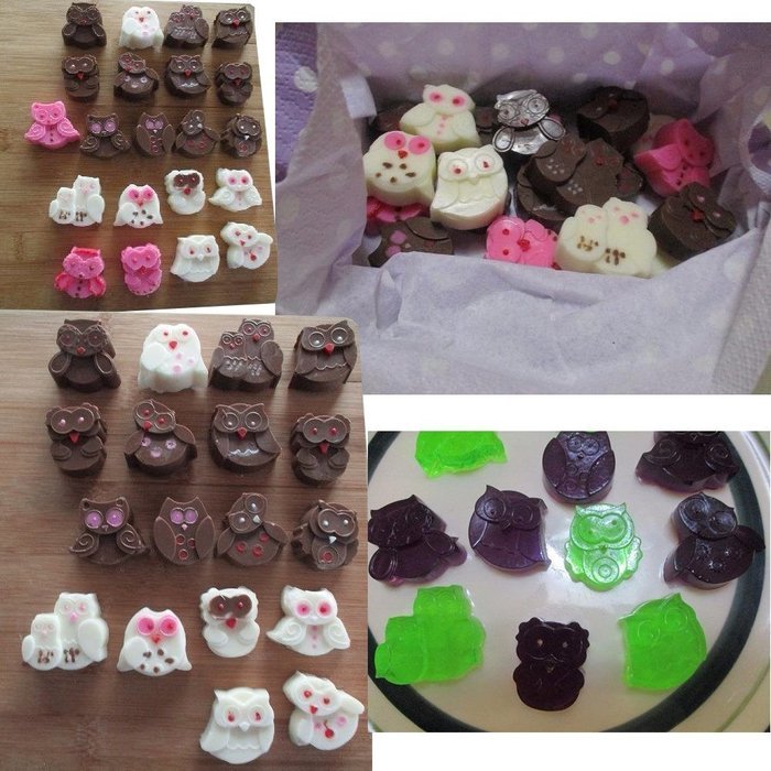 Ogori 12 Owls Silicone Cake Bread Chocolate Jelly Candy Kids Gift Baking Mould Craft Mold N7