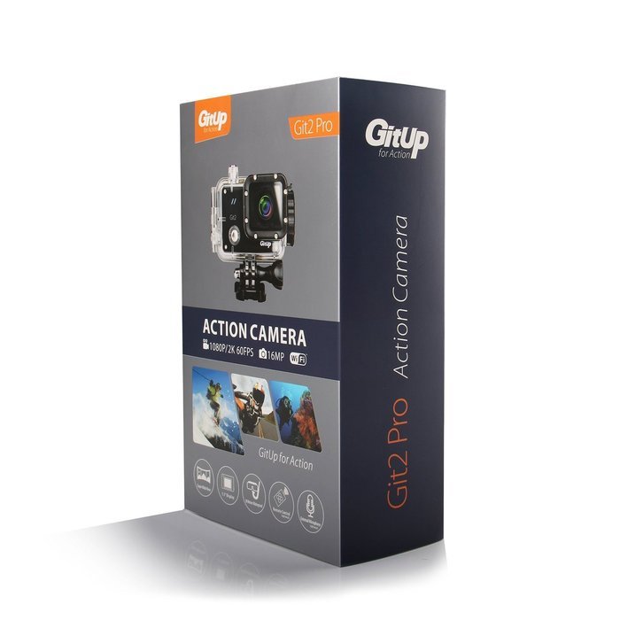 GitUp Git2 Pro Action Camera Bundle with Transcend 32GB MicroSD Storage Card N3