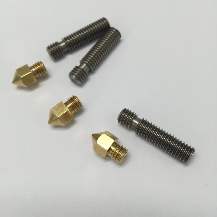 HICTOP 3 Pcs 3D Printer Extruder 0.4mm Brass Nozzle + 3 Pcs Extruder 1.75mm Tube for Reprap Prusa I3