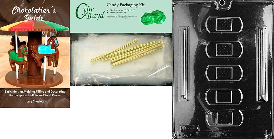 Cybrtrayd J028 Bandaid and Thermometer Chocolate Candy Mold with Exclusive Cybrtrayd Copyrighted Chocolate Molding... N3