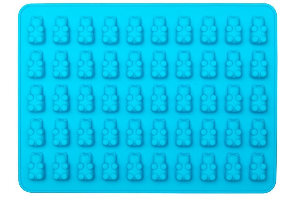 BAWAB Silicone Gummy Bear Mold with BONUS DROPPER FOR EASY FILLING! &ndash; 50 Cavity 1 Pack | 100% LFGB Silicone, No... N6