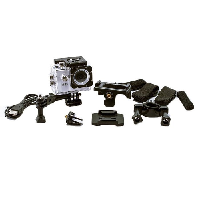 Group Vertical&Acirc; White Action Sports Camera HD 2.0 Inch LCD w Waterproof Housing & Accessories Kit in Retail Packaging N3