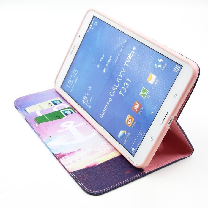 Tab 4 7.0 Case, Firefish Damage Resistance Case Premium PU Leather Wallet Card Slots Kickstand Feature Case for... N191