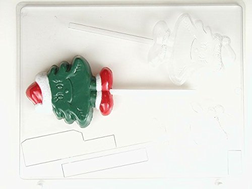 Smiling Christmas Tree Lollipop - Chocolate Candy Mold - C160