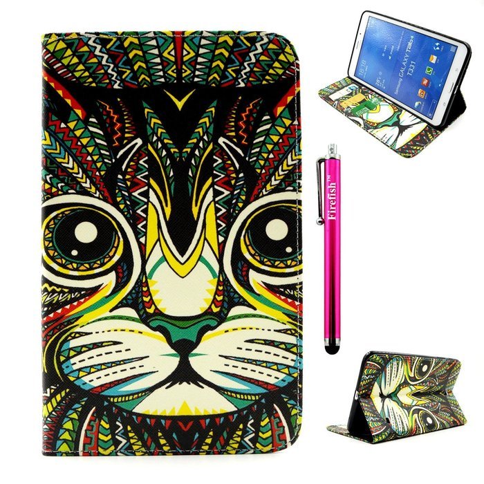 Tab 4 7.0 Case, Firefish Damage Resistance Case Premium PU Leather Wallet Card Slots Kickstand Feature Case for... N199