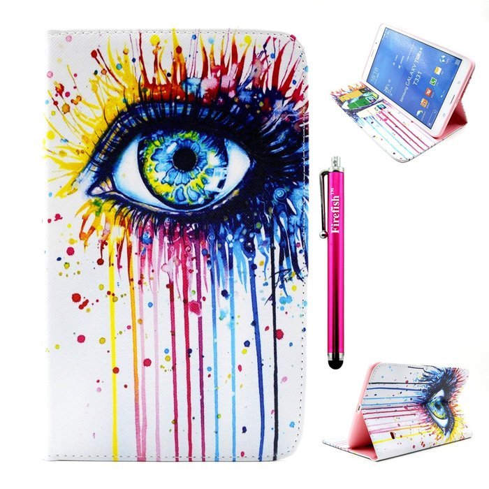 Tab 4 7.0 Case, Firefish Damage Resistance Case Premium PU Leather Wallet Card Slots Kickstand Feature Case for... N201