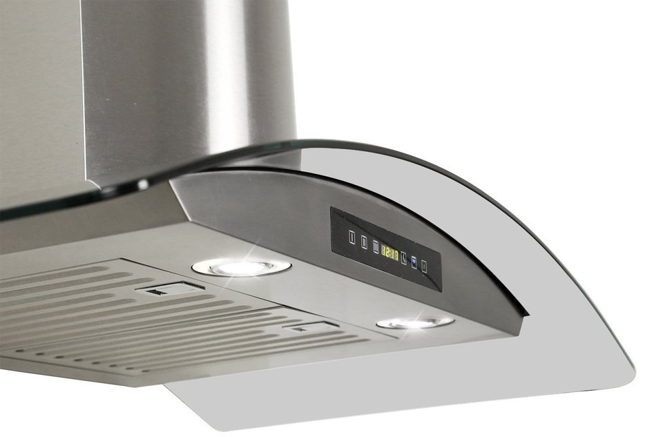 Golden Vantage Stainless Steel 30" Euro Style Wall Mount Range Hood Led Screen N6
