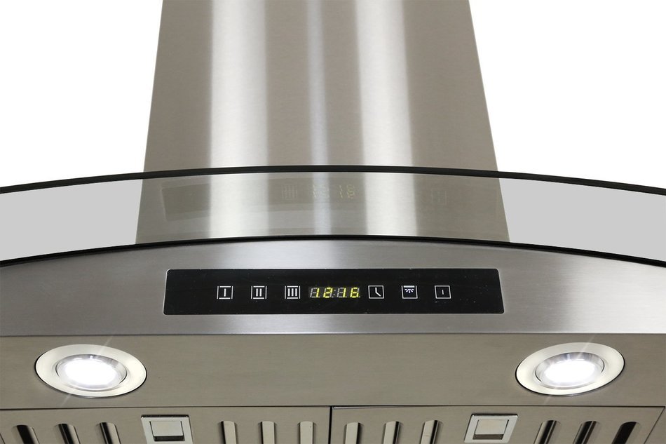 Golden Vantage Stainless Steel 30" Euro Style Wall Mount Range Hood Led Screen N7