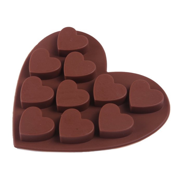 HDE Valentine Hearts Party Novelty Silicone Jello Chocolate Mold Ice Cube Tray N2