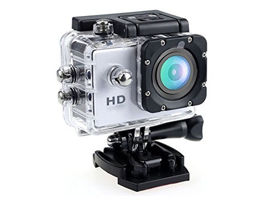 ADMOMON 30M Waterproof 2" 90&deg; Wide Angle Lens HD 720P Sports Mini Video Camera with Card Slot (White)