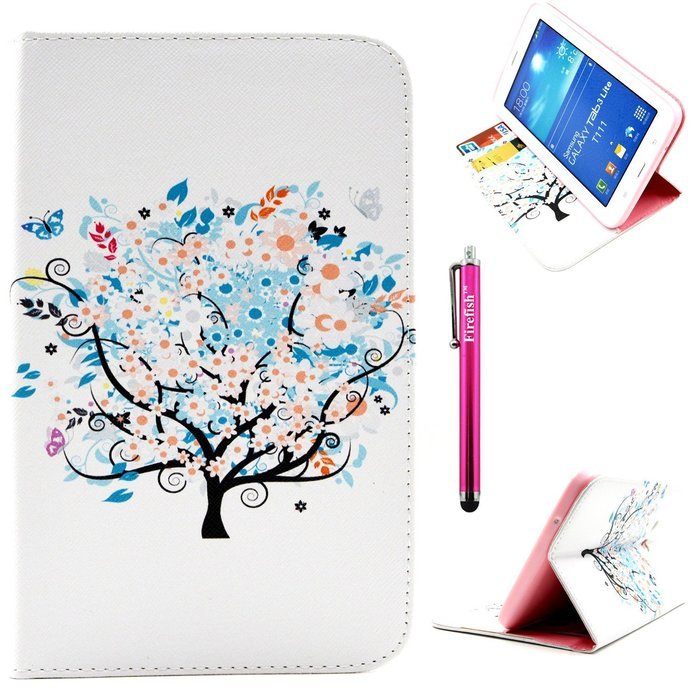 Tab 4 7.0 Case, Firefish Damage Resistance Case Premium PU Leather Wallet Card Slots Kickstand Feature Case for... N229