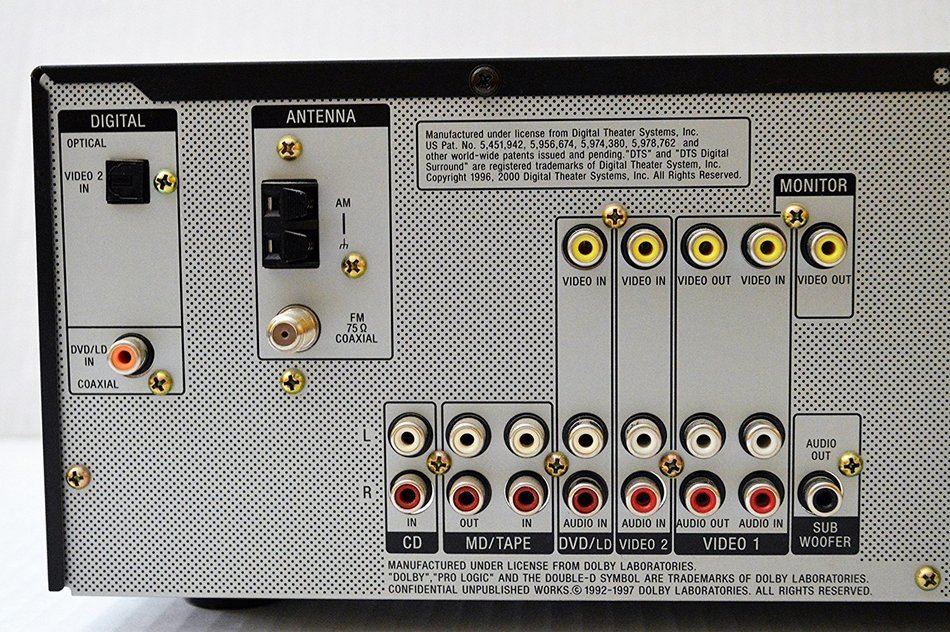 SONY STR-K740P SILVER FM STEREO FM AM RECEIVER 5.1 CHANNEL DIGITAL AUDIO/VIDEO CONTROL CENTER 80 WATTS N7