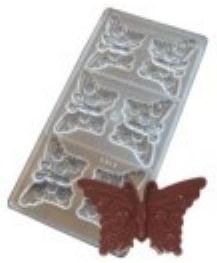 Polycarbonate Butterfly Chocolate Mold, 6 Cavities