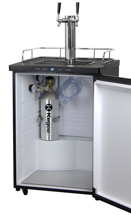Kegco Kegerator Digital Beer Keg Cooler Refrigerator - Dual Faucet - D System N9