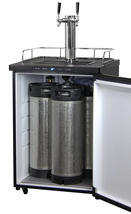 Kegco Kegerator Digital Beer Keg Cooler Refrigerator - Dual Faucet - D System N10