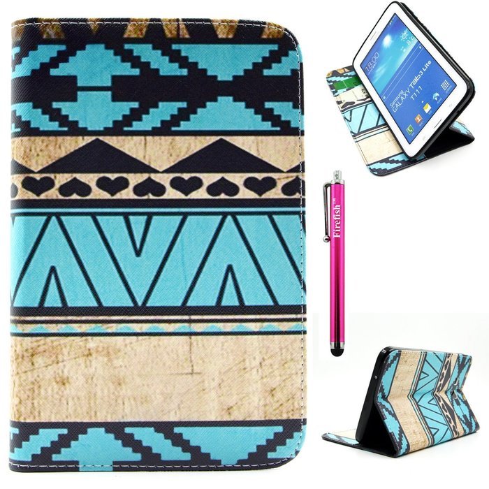 Tab 4 7.0 Case, Firefish Damage Resistance Case Premium PU Leather Wallet Card Slots Kickstand Feature Case for... N266