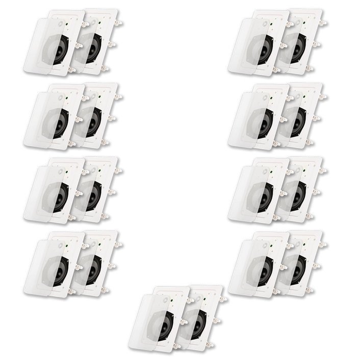Acoustic Audio CS-IW520 In Wall Speaker 9 Pair Pack 2 Way Home Theater 3600 Watt CS-IW520-9PR
