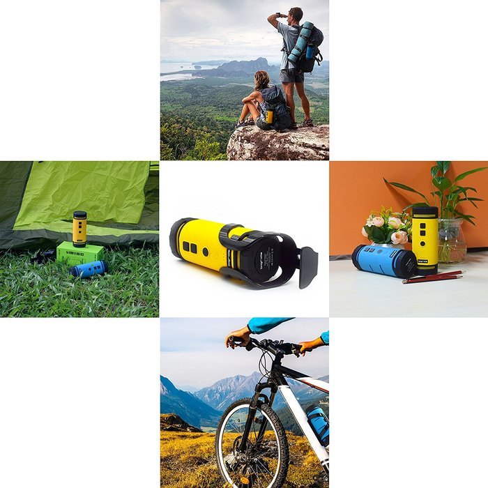 Bigrids Portable Bluetooth Speakers with Mounting Bracket Suitable for Outdoor Cycling, Wireless Speaker with... N6