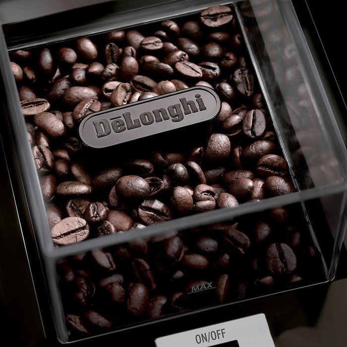DeLonghi Stainless Steel Burr Coffee Grinder with Grind Selector and Quantity Control N3