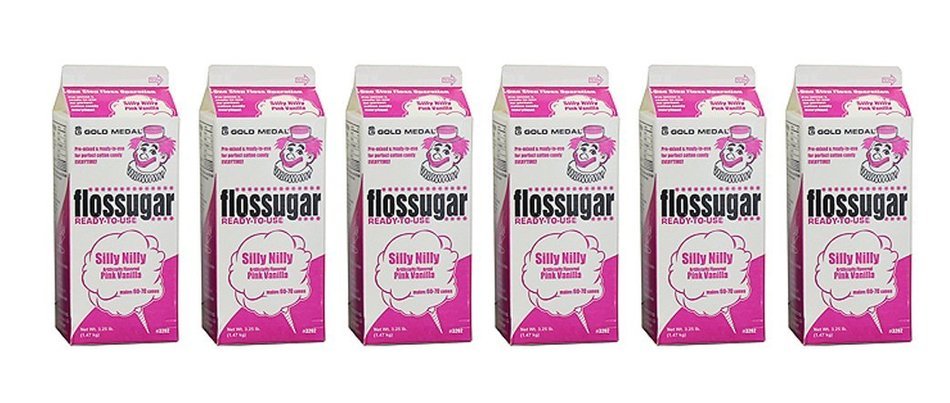 Vanilla Pink Flossugar, 6-1/2 Gallon Cartons / Case N2