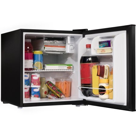 Galanz 1.7 cu ft Compact Refrigerator | Adjustable Thermostat Control, Black N2