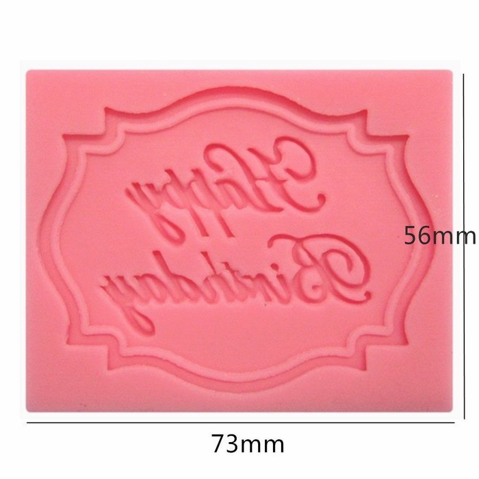 Anyana Silicone Fondant Happy Birthday Mould Cake Decorating Tool Chocolate Sugar Craft N2