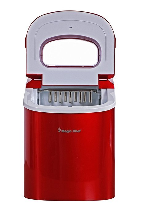 Magic Chef MCIM22R Ice Maker, 27 lb, Red N4