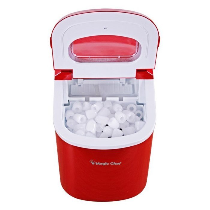 Magic Chef MCIM22R Ice Maker, 27 lb, Red N5