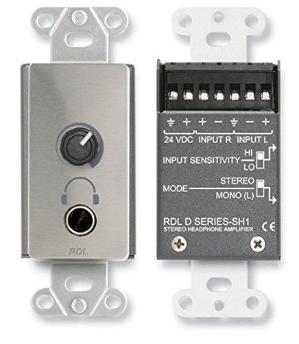 RDL DS-SH1 Stereo Headphone Amplifier-Decora; panel w/user level Ctrl