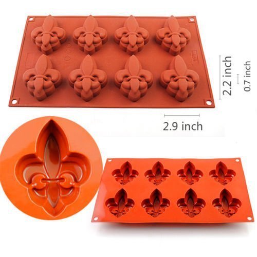 DidaDi Cavity Fleur De Lis Chocolate Fruity Candy Silicone Mold Muffin Jelly Ice Tray Baking N5