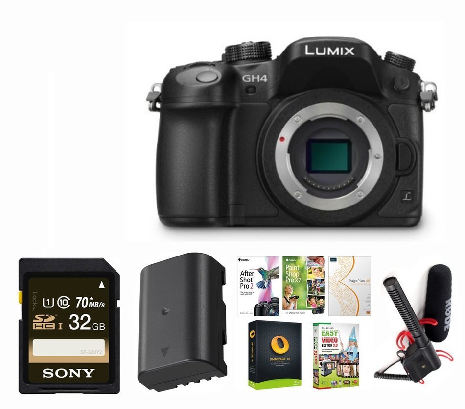 Panasonic LUMIX DMC-GH4KBODY 16.05MP Digital Single Lens Mirrorless Camera with 4K Cinematic Video (Body Only)... N4