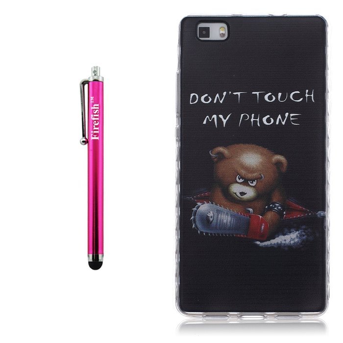 Huawei P8 Lite Case, Firefish Durable Soft TPU Back Case [Soft-Flex] Drop Protection Scratch-Resistant Cover Skin... N149