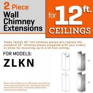 ZLINE 2-36 in. Chimney Extensions for 10 ft. to 12 ft. Ceilings N8