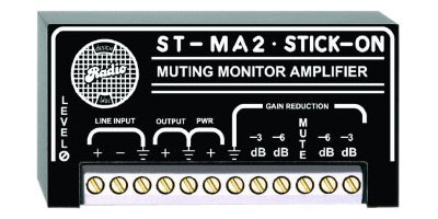 RDL ST-MA2 Monitor Amplifier with Muting Externally Actuated Attenuation Steps, Adjustable Gain - Power Supply...