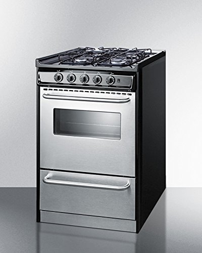 20" Wide Slide-In Gas Range with Stainless Doors & Sealed Burners