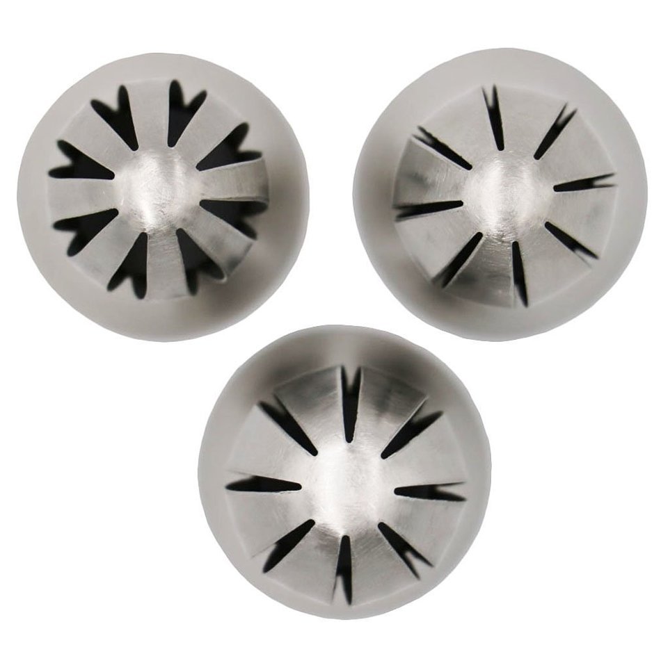 Joinor NEW 3pcs Set Sphere Ball Tips Russian Icing Piping Nozzles Tips Pastry Cake Fondant Cupcake Buttercream... N6