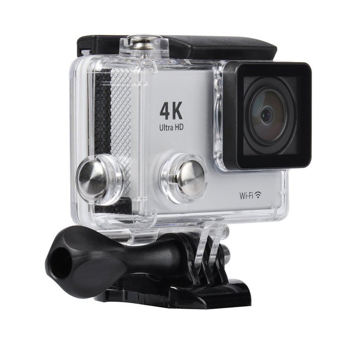 YELIN Wifi Action Camera (Silver) 4K25, 1080p60 170 Degree Lens +Extra 1 Batteries N9