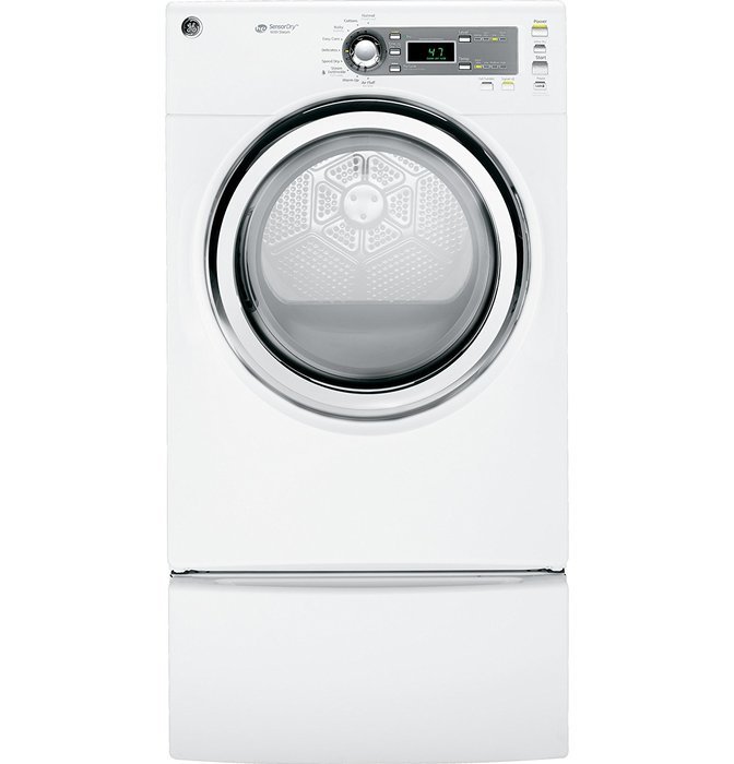 GE GFDS140GDWW 7.0 Cu. Ft. White Stackable With Steam Cycle Gas Front Load Dryer N2