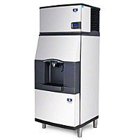 Manitowoc ID-0302A-SFA-291 310 Lb Air-Cooled Full Cube Ice Machine w/ SFA-291 Hotel Dispenser