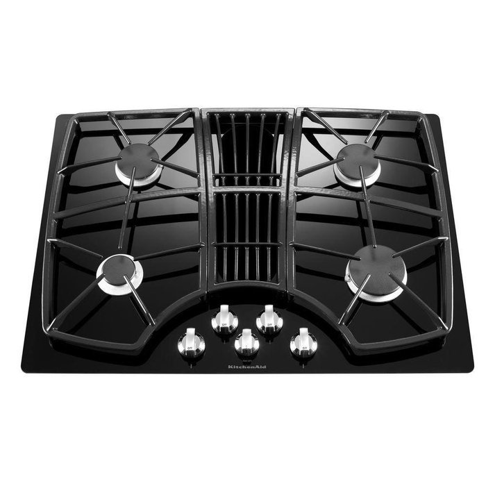 KitchenAid Architect II 4-Burner Downdraft Gas Cooktop (Black) N2