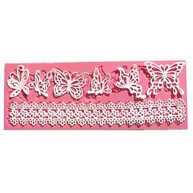 Y&XL&H Butterfly Flower Pattern Combination Lace Fondant Cake Molds Mould For Baking