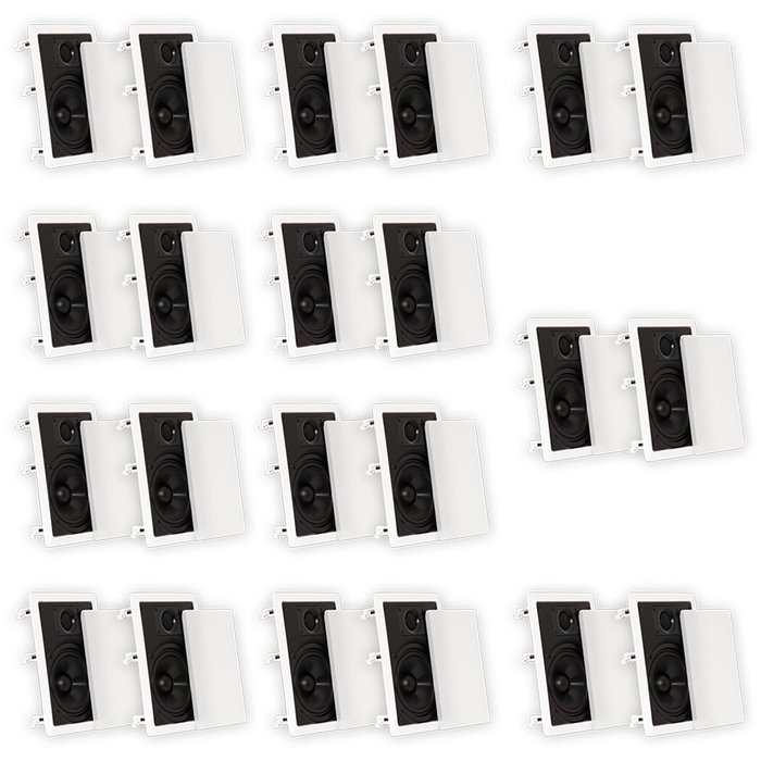 Theater Solutions 6.5 Inch In Wall Home Theater Speakers 3960 Watts 11 Pair Pack 11CS6W