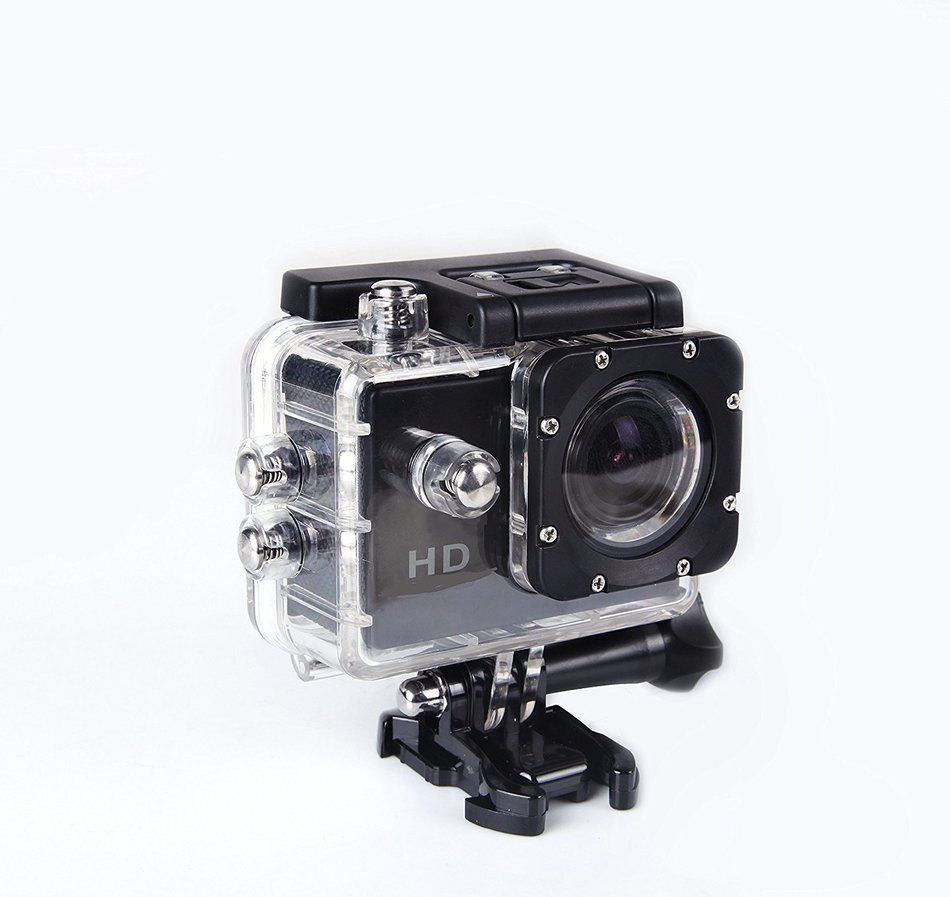 Matego 1080P HD Sports Action Camera,30M Waterproof Outdoor Camping DV Camcorder With 1.5 Inch Screen(Black) N2