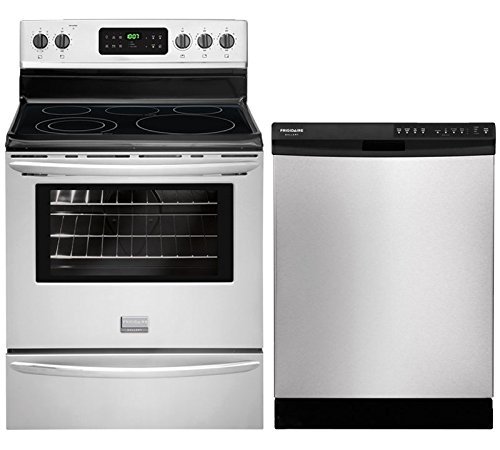Frigidaire Gallery 2-Piece Smudge Proof Stainless Steel Kitchen Package with FGEF3030PF 30" Freestanding Electric...