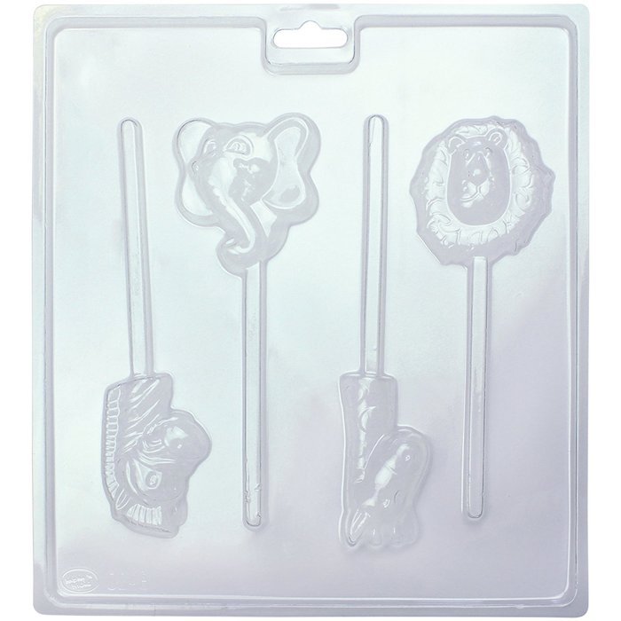 Zoo Animals Chocolate Lollipop Mold