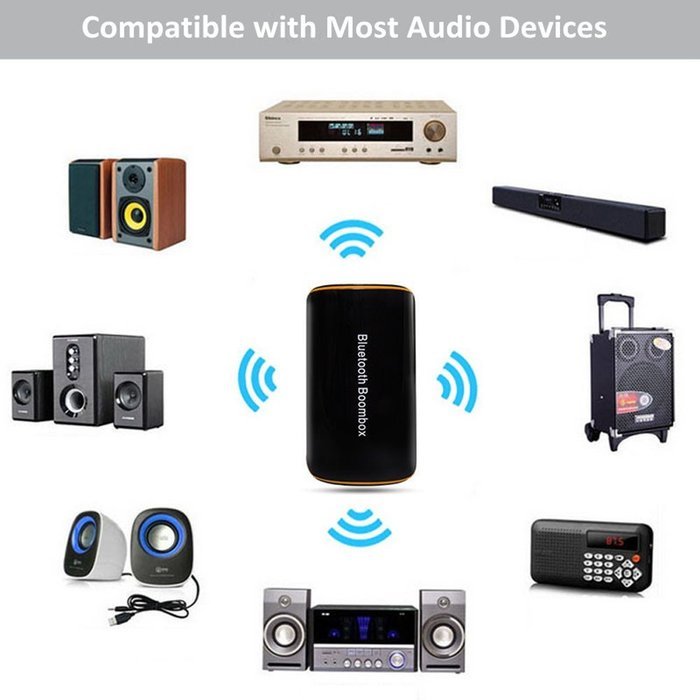 Dual Pairing Wireless Bluetooth 4.1 Audio Music Receiver Dongle Adapter for Shelf Stereo System Portable PA System... N2