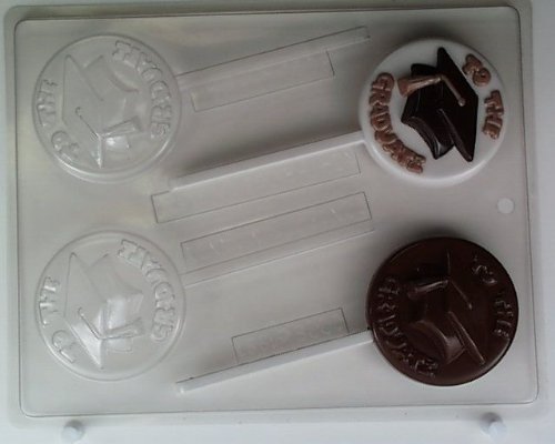 Round w/cap & "To The Graduate" G008 Graduation Chocolate Candy Mold