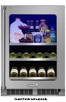 Marvel MP24BCF3RP 24" Professional Beverage Center with 20 Wine Bottle Capacity 2 Glide-Out Adjustable Glass Shelves...