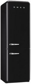 50's Retro Style Refrigerator With Automatic Freezer, Black, Right ...