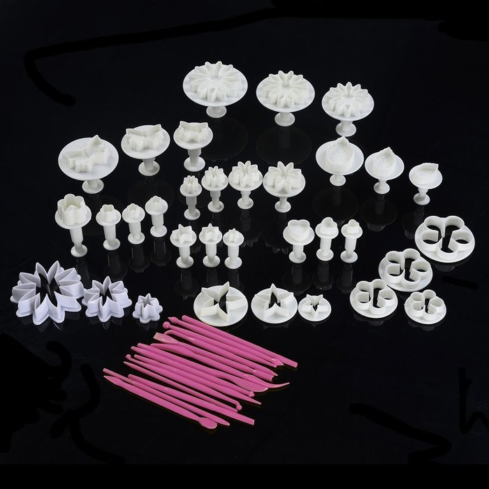 New 47pcs Cake Decoration Mold Tools Set Sugarcraft Icing Cutters Plungers N2